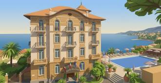 Prestigefyldt hotel på første række i Forte dei Marmi til salg
