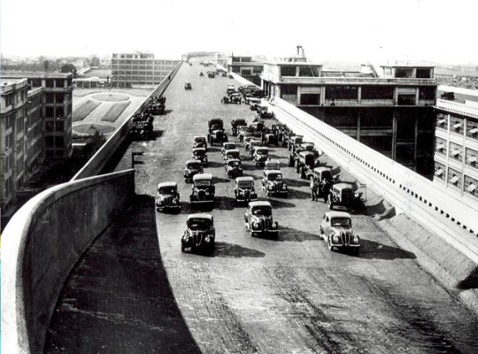 Fiat testbane i Torino Italien